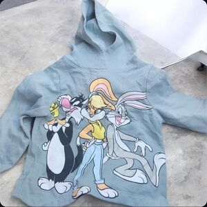 *Vintage* Aqua Looney Tunes Hoodie